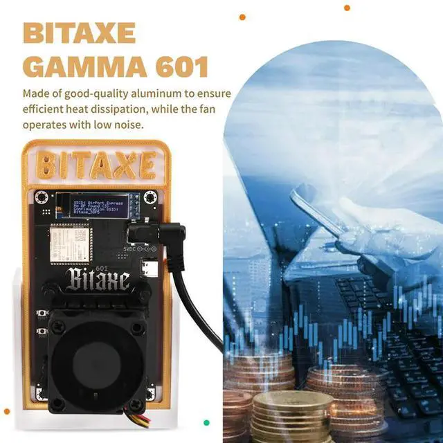Alt view image 3 of 4 - Bitaxe Gamma 601 1.2TH/S 18-22W BTC Solo Miner BM1370 Asic Chip From Antminer S21 Pro Bitcoin Crypto Miner Red EU Plug