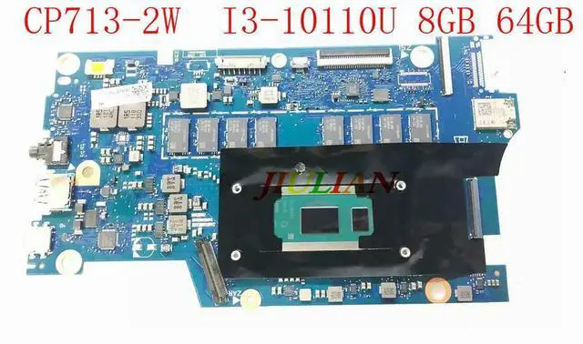 Main image of NBHQE1100C For Chromebook Spin CP713-2W Laptop Motherboard NB.HQE11.00C DA0ZARMBAI1 I3-10110U 8GB 64GB EMMC
