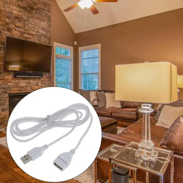 Alt view image 2 of 2 - 5ft White USB Extension Cables  USB 2.0 Type A Male to A Female Extension Cable for Keyboard, Mouse, Printer