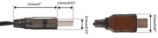 Alt view image 2 of 2 - 1PC 7.4V (3.7V x2) Charger SM-4P Li-ion Power Electric RC Toys Car Boat USB Charging Cable