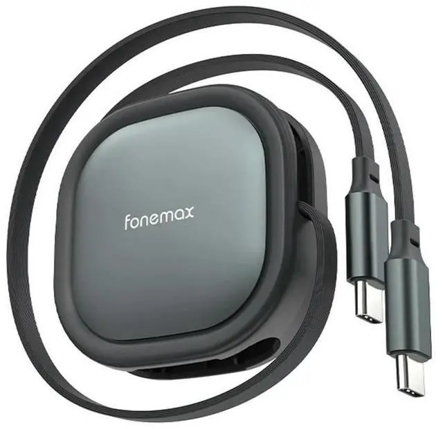 Main image of 60W Type C to Type C Charging Cable USB2.0 480Mbps Retractable PD Fast Data Sync Cord for Cellphone Tablets