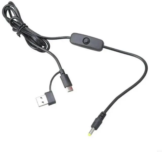 Main image of USB Type C To DC4.0x1.7mm 5V Charging Cable With Switches For Routers Speaker Fan Lamp Plastic Power Cord 120cm/47.24inch