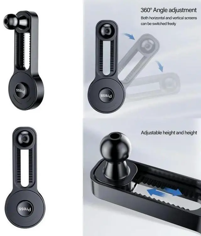 Main image of Adjustable 17mm Ball Joint Extension Arms Bracket Suitable For Car Air Vent Phone Stand And Navigation Mounting Solution