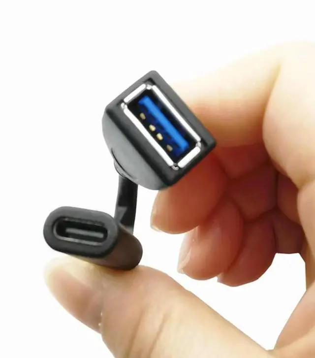 Alt view image 2 of 2 - Flexible USB C Female To USB Female Adapter 5Gbps Data Syncing USB C to USB Adapter Cable Compatible for Laptops