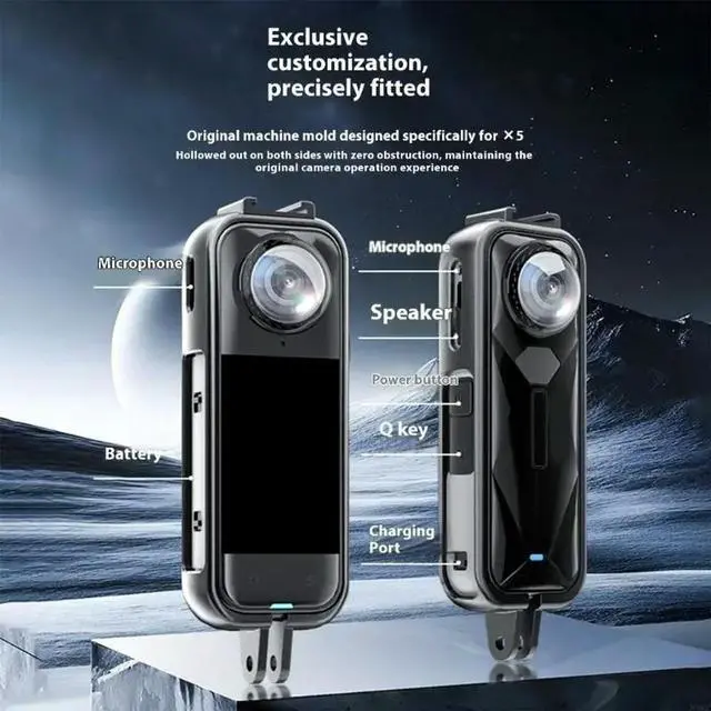 Alt view image 2 of 2 - Thin Camera Cage With Double Cold Shoe Couplers Global 1/4" Mount For Professional Firing