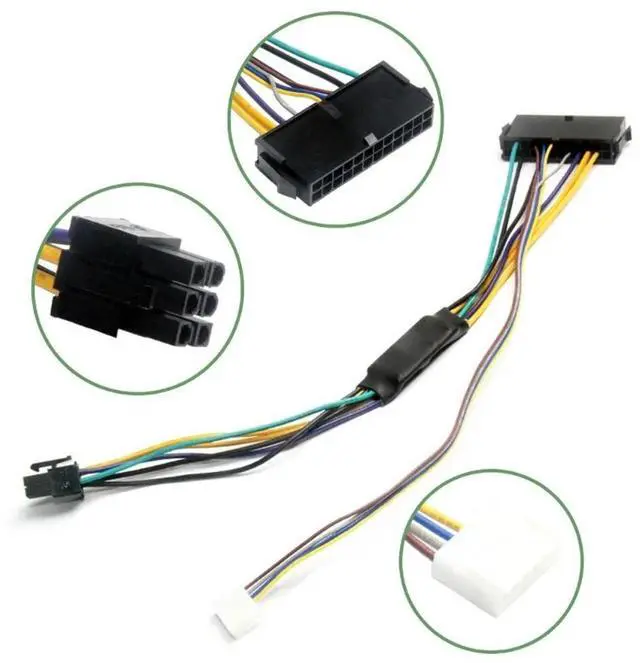 Main image of 30cm/11.8Inch 24Pin to 6Pin 18AWG Adapter Cable for 8100 8200 8300 800G1 6300 Motherboards Accessories