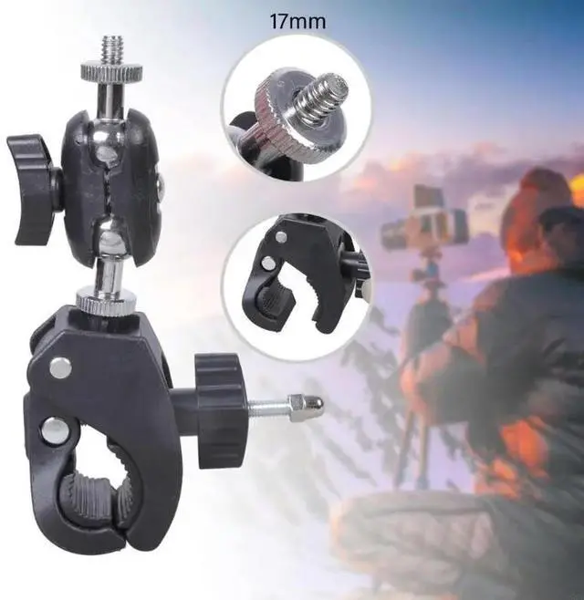 Alt view image 2 of 2 - Camera Clamp Mount With 1/4Inch Screw For 16-60mm Diameter Pipe for DSLR Video Camera Studio Background Lighting