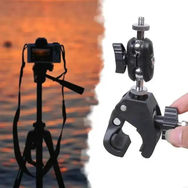 Main image of Camera Clamp Mount With 1/4Inch Screw For 16-60mm Diameter Pipe for DSLR Video Camera Studio Background Lighting