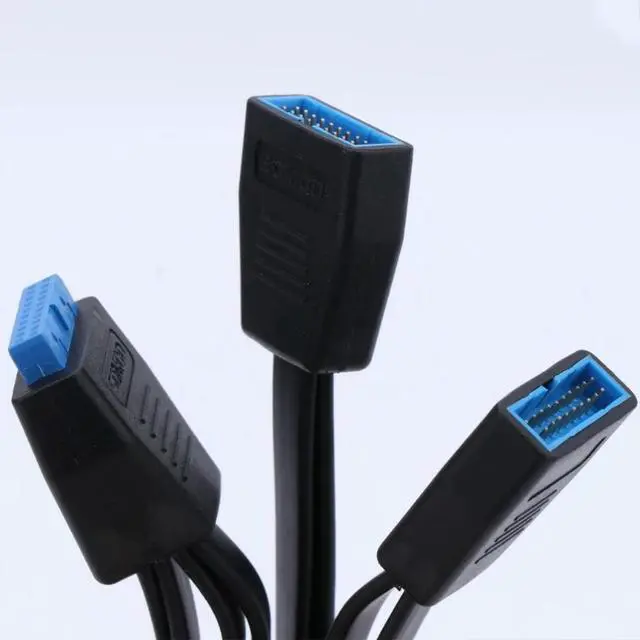 Alt view image 2 of 2 - USB 3.0 19Pin/20Pin Splitter Cable for Motherboard  Expansion Cable USB3.0 19Pin 1 to 2 Splitter  20CM