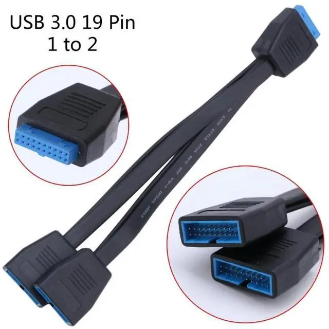 Main image of USB 3.0 19Pin/20Pin Splitter Cable for Motherboard  Expansion Cable USB3.0 19Pin 1 to 2 Splitter  20CM