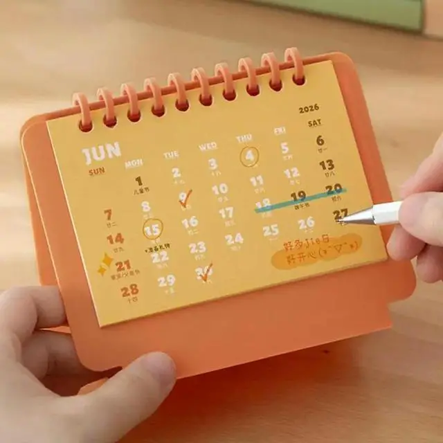 Alt view image 2 of 2 - 2026 Desktop Calendars Simple Desk Calendar Standing Calendar for Office