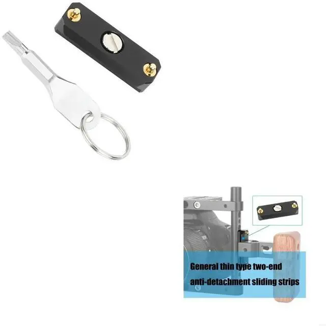 Main image of Lightweight Aluminum Camera Safety Double Head AntiSlip Mounting Bar For Secure Photography Equipment Stability