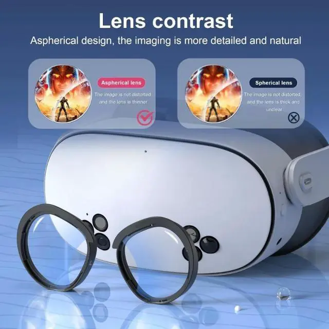Main image of 1 Set High Transparencies Anti Blue Light Lens for MQ 3 VR Glasses Offer Easy Installation and Fog Resistance