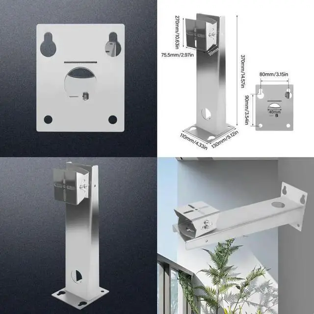 Main image of Outdoor Camera Mounting Bracket Holder Suitable for Security Cameras and Solar Panel with 360 Degree Adjustable Rotation