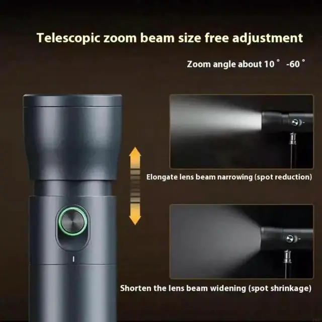 Alt view image 2 of 2 - Rechargeable 10W Focusable Video Light Focusable LED Video Light Photography Flashlight for Mobile Photography