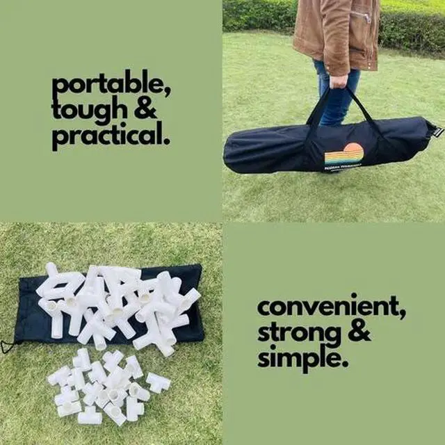 Alt view image 4 of 5 - Portable Gaga Ball Pit Kit 15 FT Gaga Pit - Strong Nylon Mesh, Inflatable Gaga B