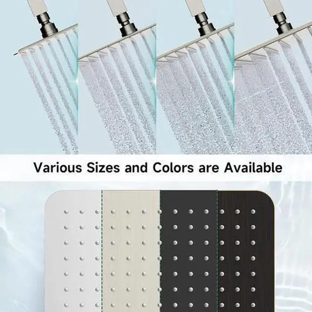 Alt view image 6 of 6 - 12 Inch Rain Shower Head, High Pressure Rainfall Showerhead Large Waterfall Show