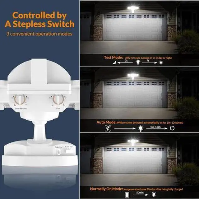 Alt view image 5 of 6 - 1600LM LED Solar Security Lights Motion Outdoor, Solar Motion Sensor Light, 5500