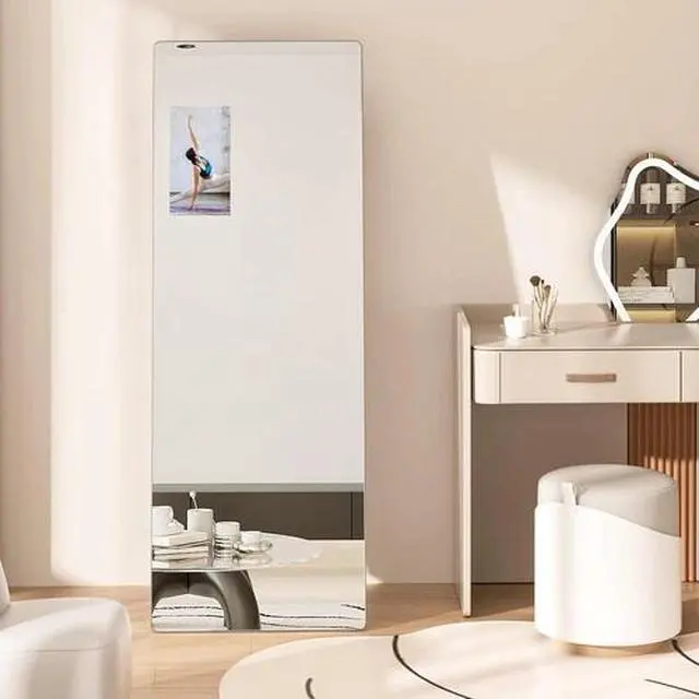 Alt view image 6 of 6 - Smart Home Gym Mirror 65"X23.6", Trainer Workout Mirror with 14" Screen Display,