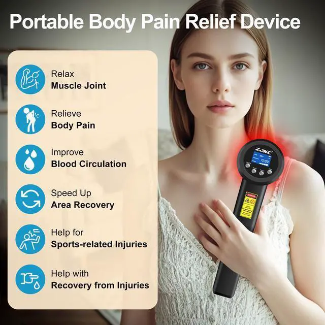 Alt view image 4 of 7 - ZJKC 45W Cold Laser Therapy Treatment LLLT Device For Muscle Joint Body Pain Relief
