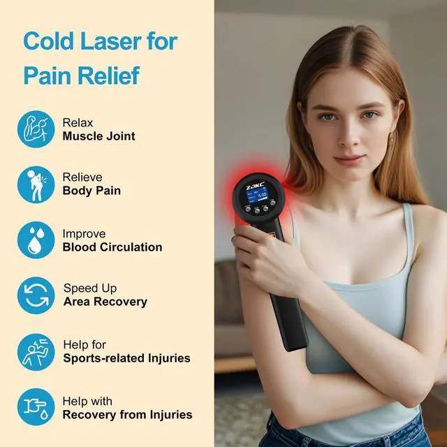 Alt view image 3 of 7 - ZJKC 8W/8000mW Low Level Cold Laser Physical Therapy Device For Huamn and Pets Pain