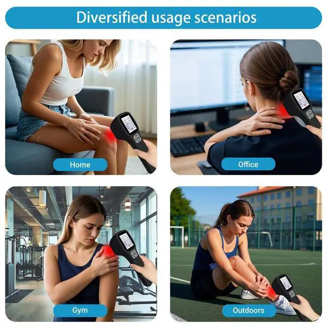 Alt view image 4 of 7 - ZJKC 1-10000Hz 2500mW Infrared Laser Therapy Cold Red Light Treatment for Body Pain