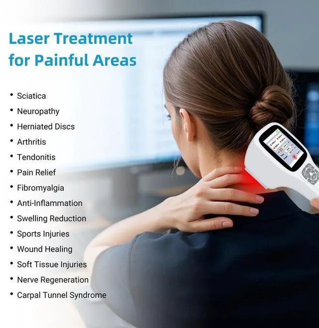Alt view image 3 of 7 - ZJKC 2500mW Cold Laser Therapy at Home Red Infrared Light Device for Pain Relief