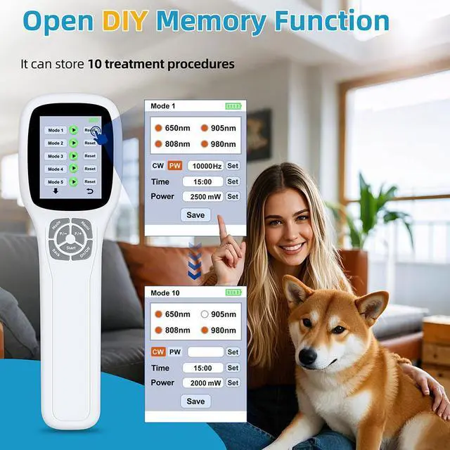 Alt view image 7 of 7 - ZJKC 2500mW Cold Laser Therapy at Home Red Infrared Light Device for Pain Relief