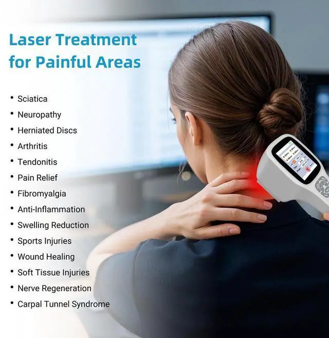 Alt view image 3 of 7 - ZJKC 0-2.5W Low Laser Therapy Cold Laser Device for Dog/Human Pain Relief Touchscreen