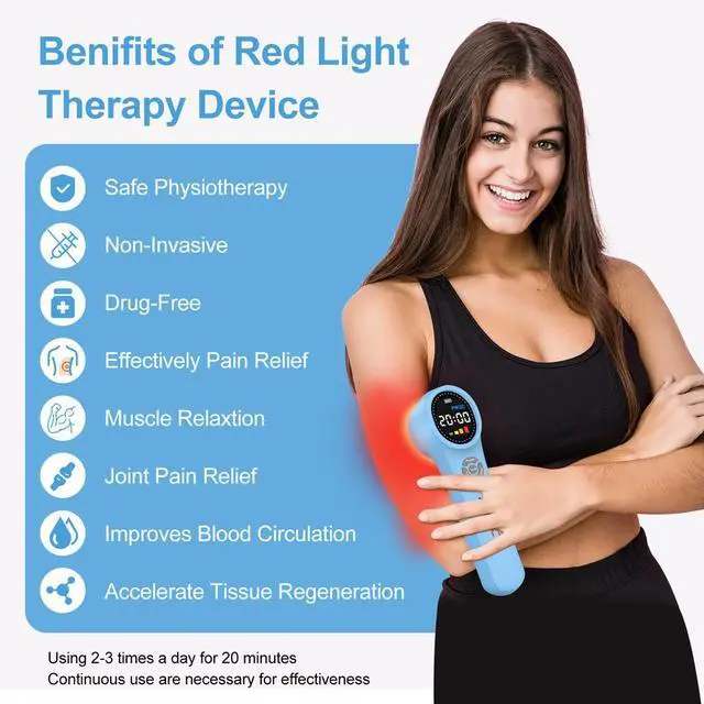 Alt view image 3 of 7 - ZJKC 1760mW LLLT Device Cold Laser Therapy 660nm 810nm 980nm Infrared Light for Pain