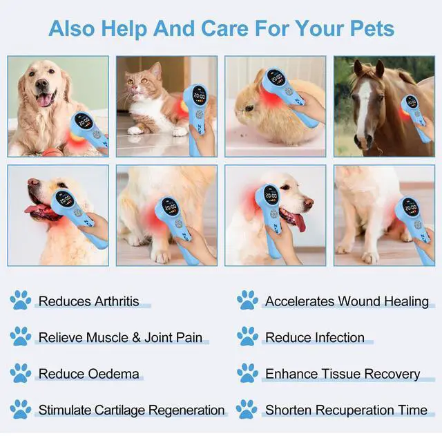 Alt view image 5 of 7 - ZJKC 1760mW LLLT Device Cold Laser Therapy 660nm 810nm 980nm Infrared Light for Pain