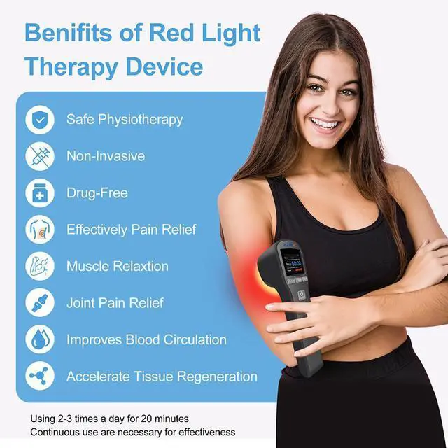 Alt view image 3 of 7 - ZJKC 880mW Red Light Therapy At Home for Pain Infrared Laser Treatment Low Level LLLT
