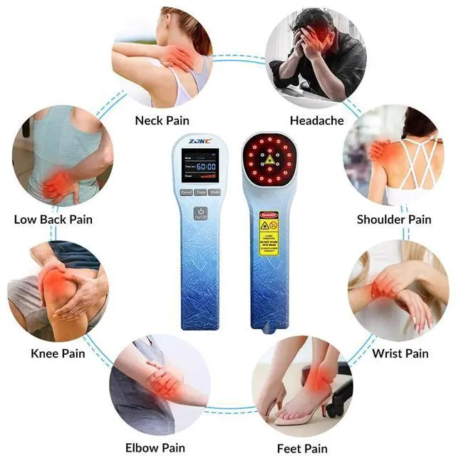 Alt view image 4 of 7 - ZJKC 880mW Cold Laser Therapy Device Infrared Light for Body Pain Relief 650nm+808nm