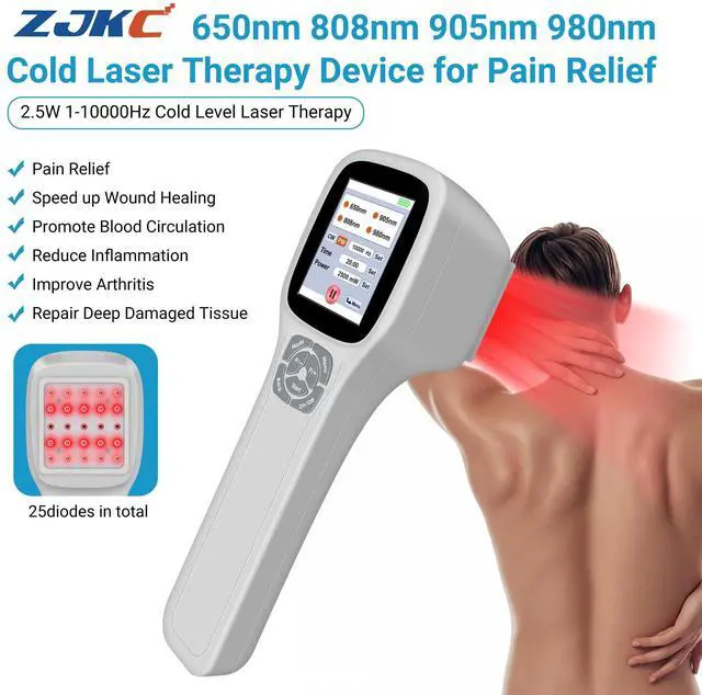 Main image of ZJKC 0-2.5W Low Laser Therapy Cold Laser Device for Dog/Human Pain Relief Touchscreen