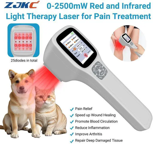 Main image of ZJKC Touchscreen Low Level Laser Therapy Device Infrared Light for Body Pain Relief