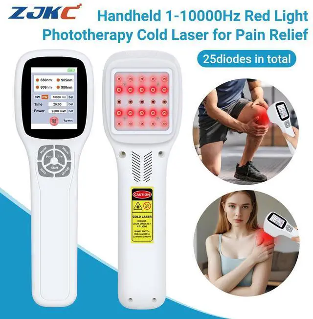 Main image of ZJKC 2500mW Cold Laser Therapy at Home Red Infrared Light Device for Pain Relief