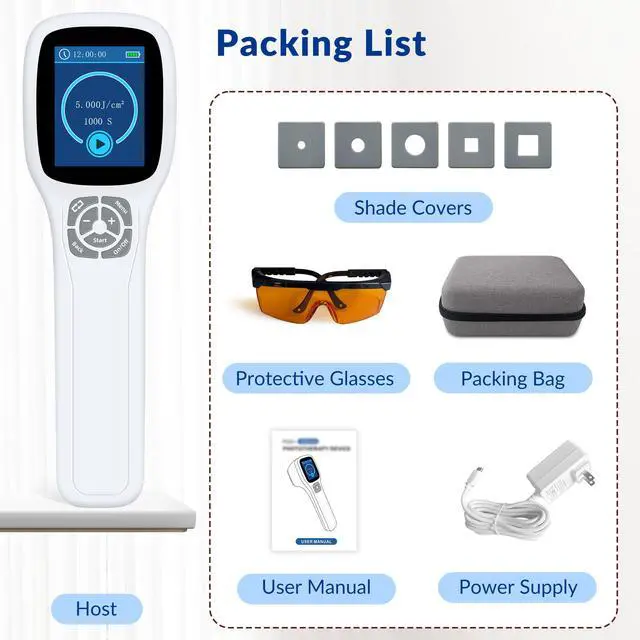 Alt view image 7 of 7 - ZJKC Touchscreen 49 Diodes Cold Laser Therapy Device For Pain Relief 650/808nm 905nm 980nm