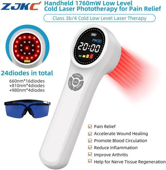 Main image of ZJKC 1760mW Class 3b/4 Laser Therapy for Pain Relief Red Light Cold Laser Treatment