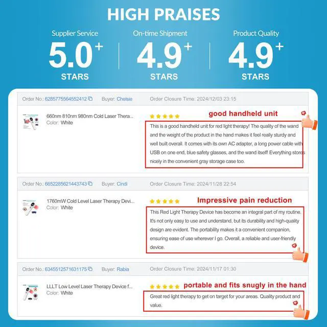 Alt view image 7 of 7 - ZJKC 1760mW Class 3b/4 Laser Therapy for Pain Relief Red Light Cold Laser Treatment
