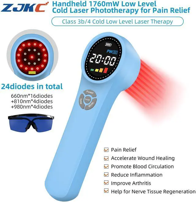 Main image of ZJKC 1760mW Cold Laser for Home Use Red Infrared Light Therapy Device for Pain Relief