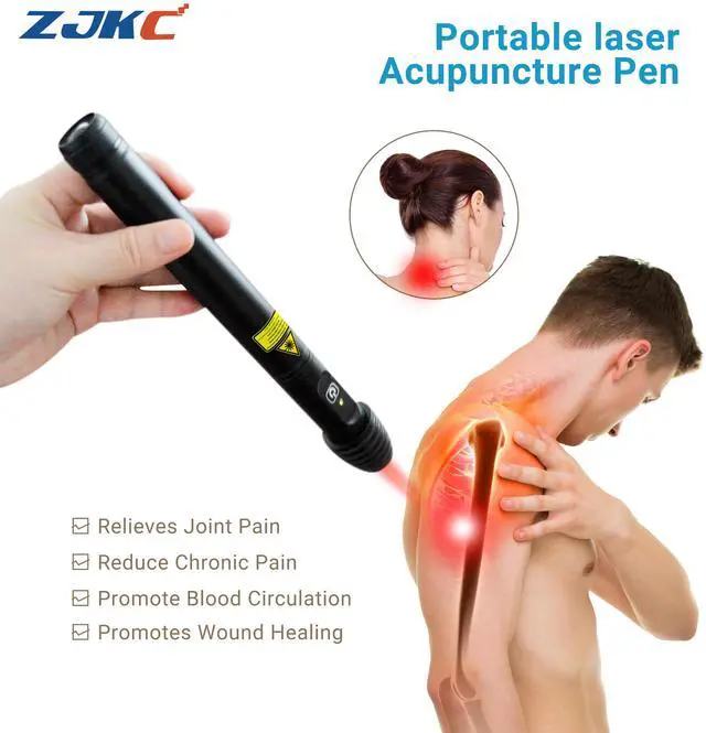 Main image of ZJKC 100mW 808nm LLLT Cold Laser Therapy Acupuncture Pen for Pain Relief Joint Neck