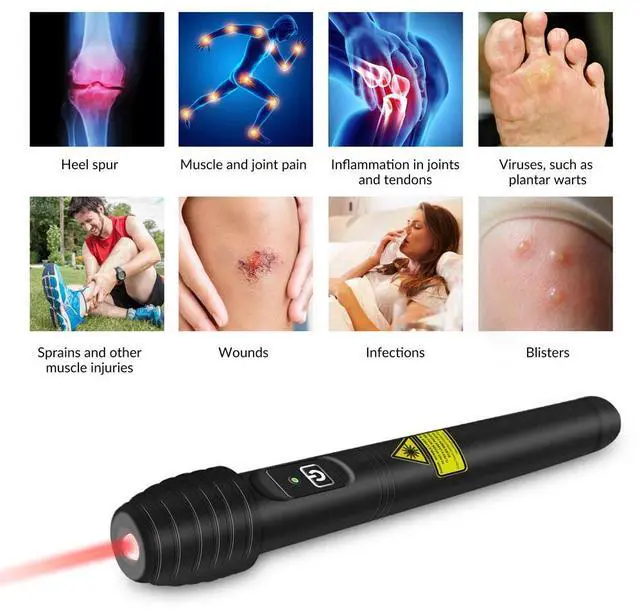 Alt view image 4 of 7 - ZJKC 100mW 808nm Cold Laser Treatment for Feet Back Shoulfer Pain Acupuncture Pen