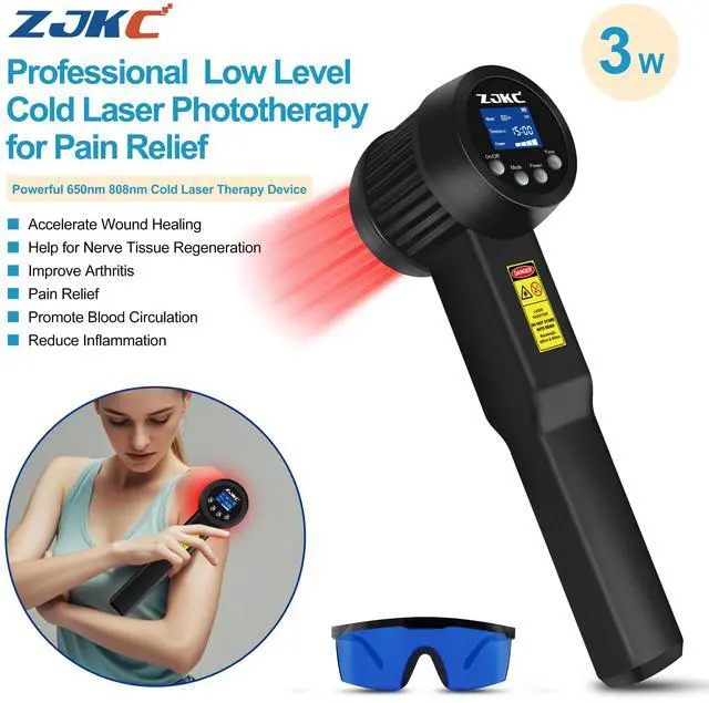 Main image of ZJKC 3W 650nm 808nm Cold Laser Treatment for Arthritis Frozen Shoulder Back Hand Pain