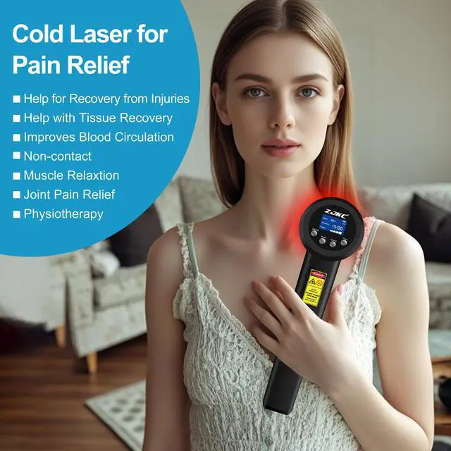 Alt view image 4 of 7 - ZJKC 5W/5000mW Cold Laser Class 4 Red Infrared Light Therapy Device for Pain Relief