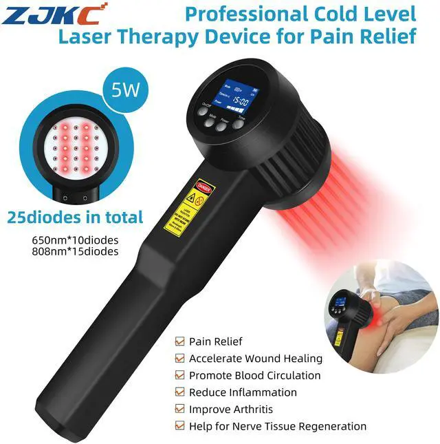 Main image of ZJKC 5W Class 4 Cold Laser Therapy Red Infra Light Treatment LLLT for Pain Relief