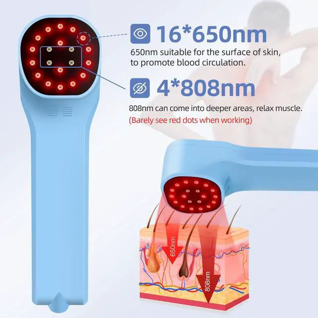 Alt view image 2 of 6 - ZJKC 880mW Low Level Laser Therapy Cold Laser Treatment Device for Pain Relief Offer