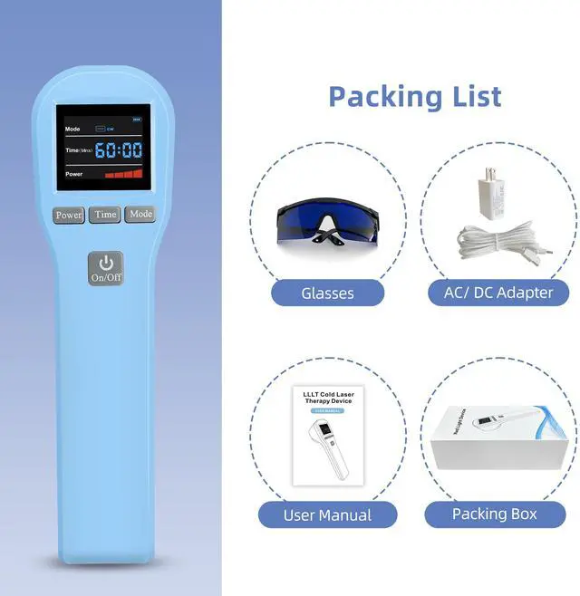 Alt view image 6 of 6 - ZJKC 880mW Low Level Laser Therapy Cold Laser Treatment Device for Pain Relief Offer