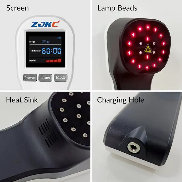 Alt view image 4 of 6 - ZJKC 880mW Low Level Laser Therapy Treatment Device for Pain Relief 650nm 808nm