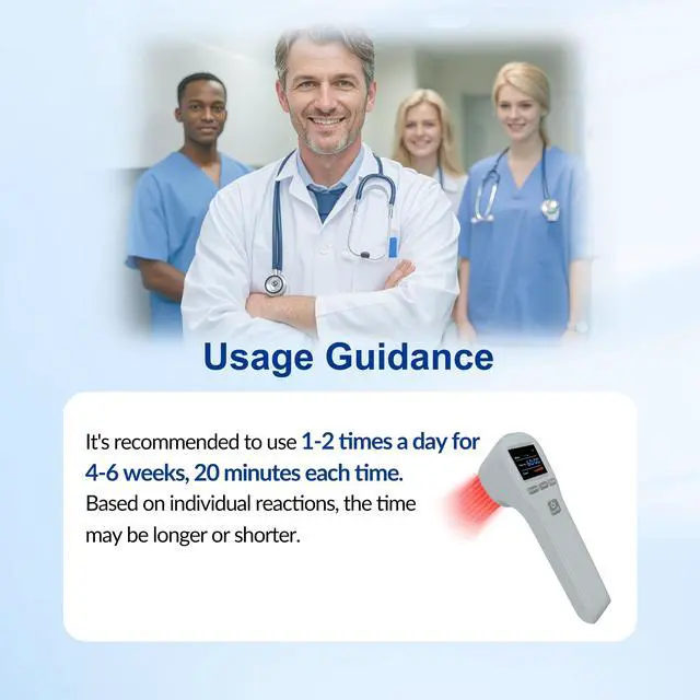 Alt view image 7 of 7 - ZJKC LLLT Cold Laser Therapy Device 4 * 808nm+16 * 650nm Human/Vet for Pain Relief