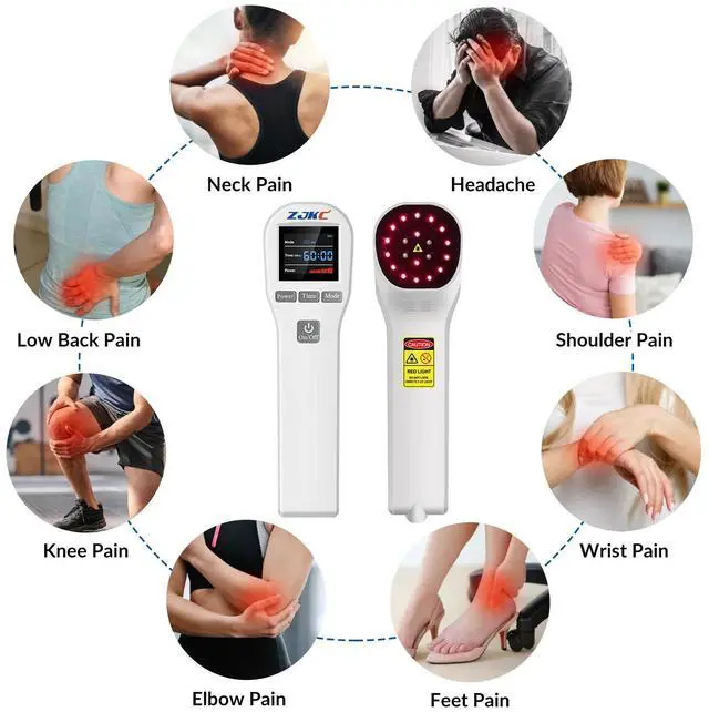 Alt view image 3 of 5 - ZJKC 880mW Red Infrared Light Therapy Device Cold Laser for Pain Relief 650nm 808nm